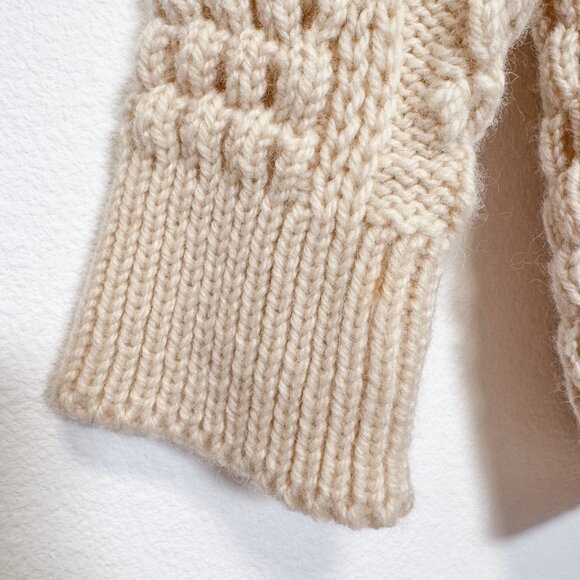 VTG John Molloy Cream Irish Wool Fisherman Knit Cardigan Sweater Size 34 | XS/S - Picture 7 of 12